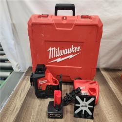 AS-IS- Milwaukee -M12 Green Beam Laser 360° 3-Plane Kit