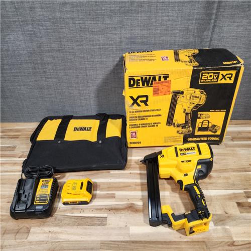 HOUSTON LOCATION - AS-IS DeWALT DCN681D1 20V MAX 18ga Cordless Brushless Narrow Crown Stapler Kit w/ BATTERY & CHARGER