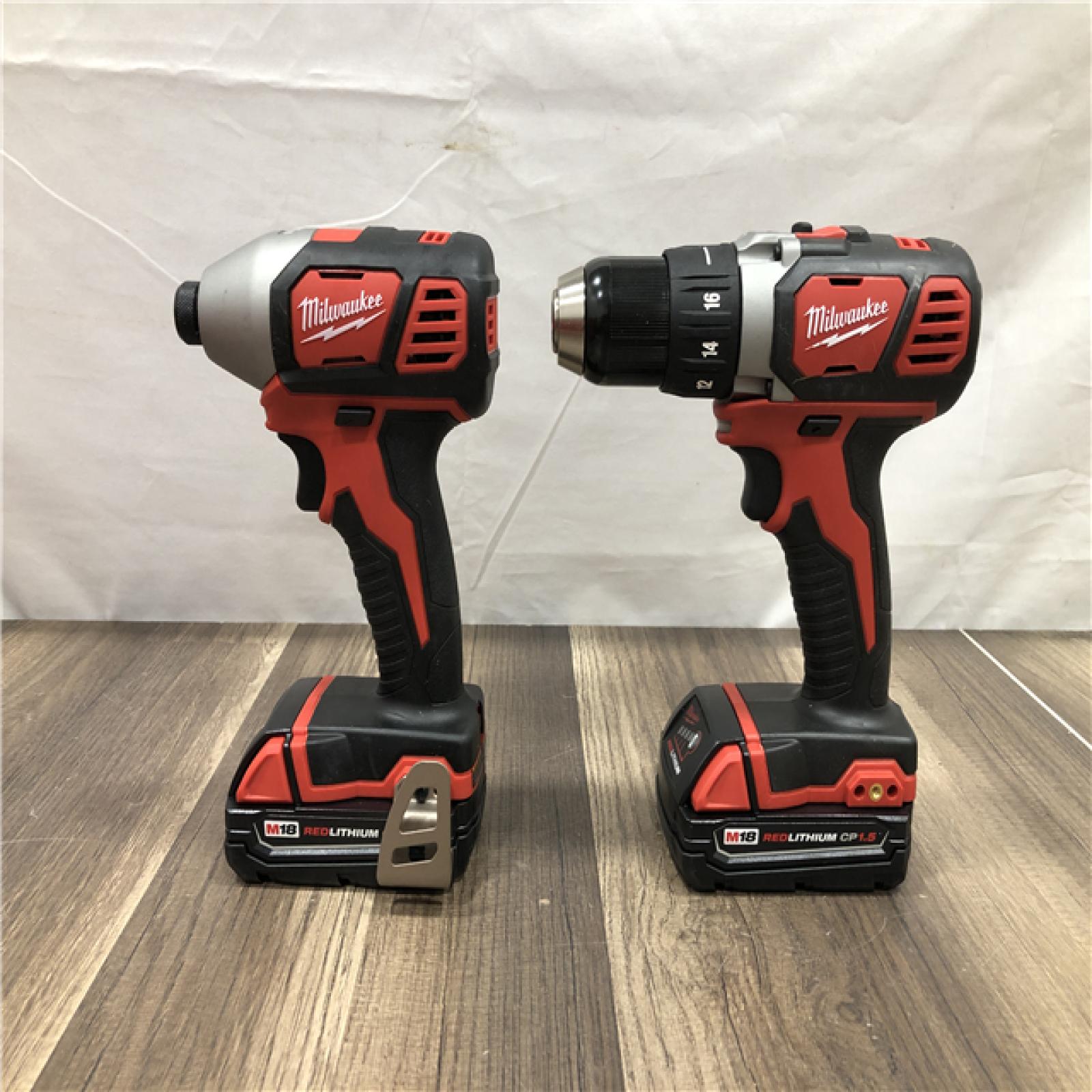 AS-IS Milwaukee 18V Lithium-Ion Cordless Drill Driver/Impact Driver Combo Kit