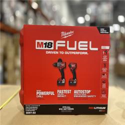 NEW! - Milwaukee M18 FUEL 18V Lithium-Ion Brushless Cordless Hammer Drill and Impact Driver Combo Kit (2-Tool) with 2 Batteries