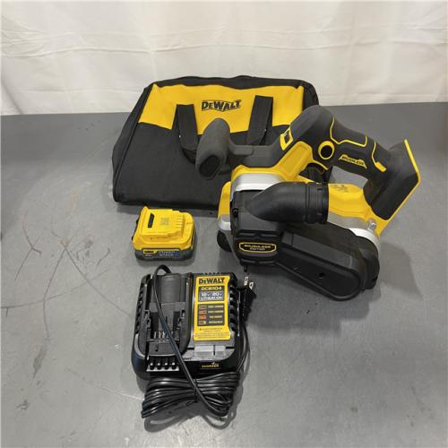 AS-IS - DeWalt 20V Lithium-Ion Cordless Belt Sander with 20V MAX POWERSTACK Compact Battery Starter Kit