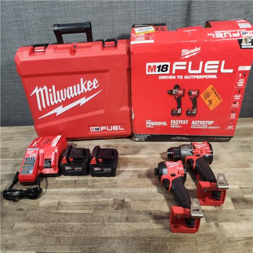 HOUSTON LOCATION - AS-IS MILWAUKEE FUEL 18V Lithium-Ion Brushless Cordless Hammer Drill and Impact Driver Combo Kit (2-Tool) with 2 Batteries