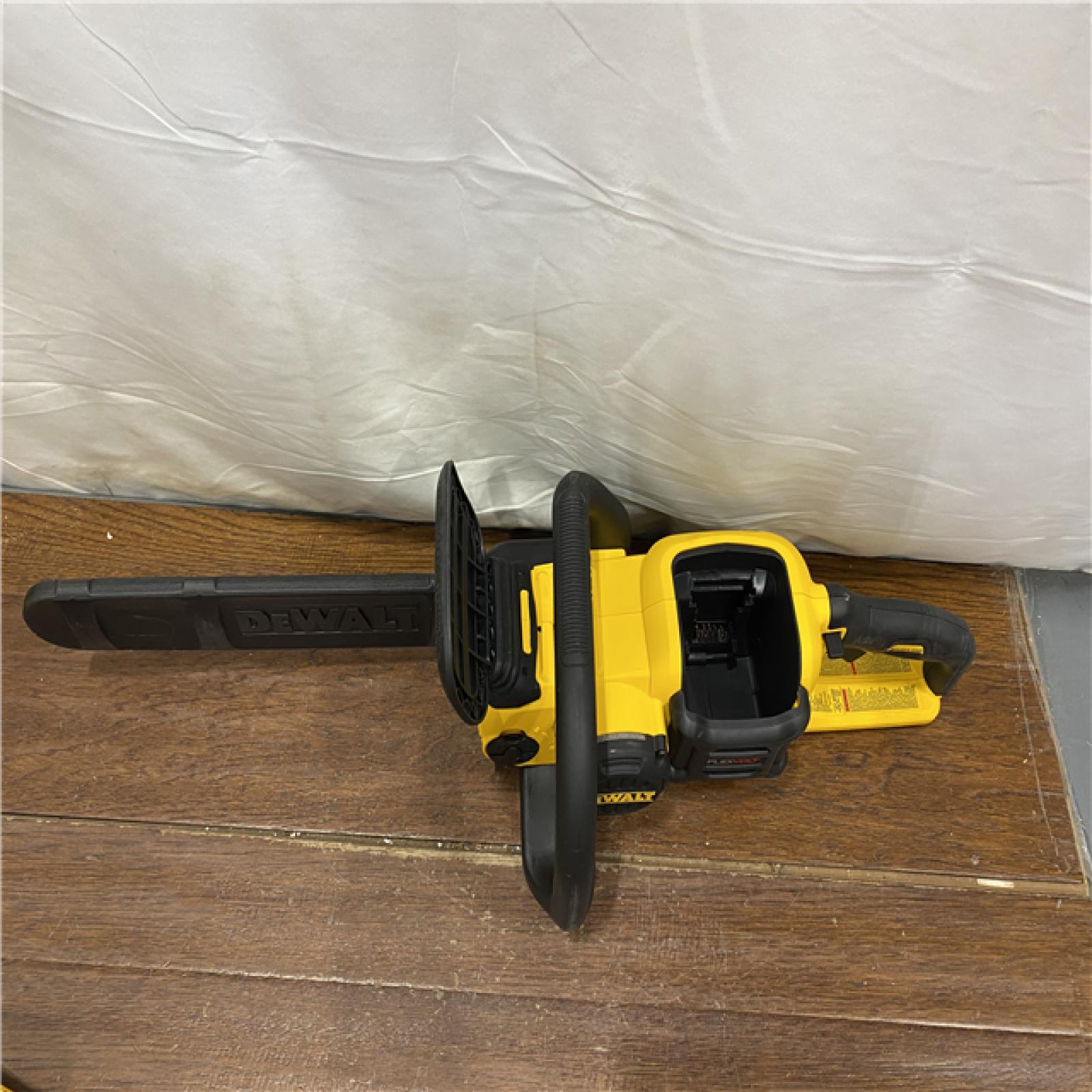 AS-IS DEWALT  FLEXVOLT 60V MAX 16in. Brushless Cordless Battery Powered Chainsaw Kit with (1) FLEXVOLT 2 Ah Battery & Charger
