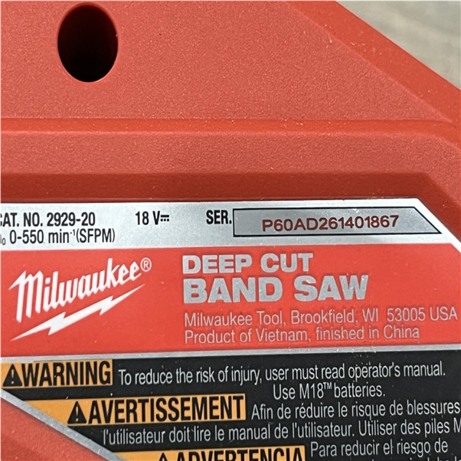 AS-IS Milwaukee FUEL 18V Lithium-Ion Brushless Cordless Deep Cut Band Saw (Tool-Only)