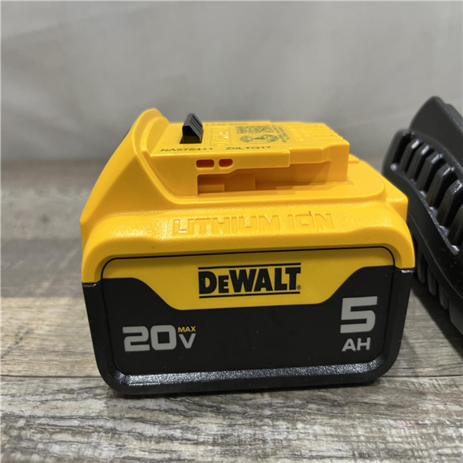 AS-IS DEWALT 20V MAX Lithium-Ion 5.0 Ah Battery and Charger