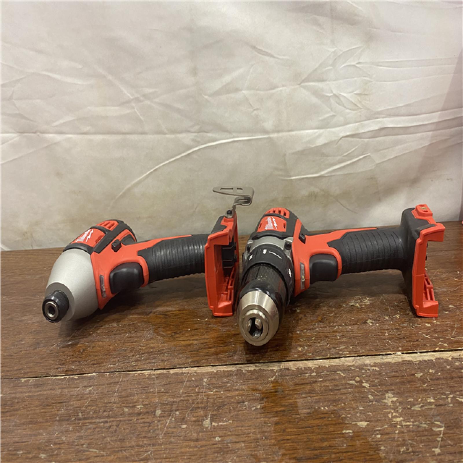 AS-IS  Milwaukee 18V Cordless Brushed 2 Tool Drill/Driver and Impact Driver Kit