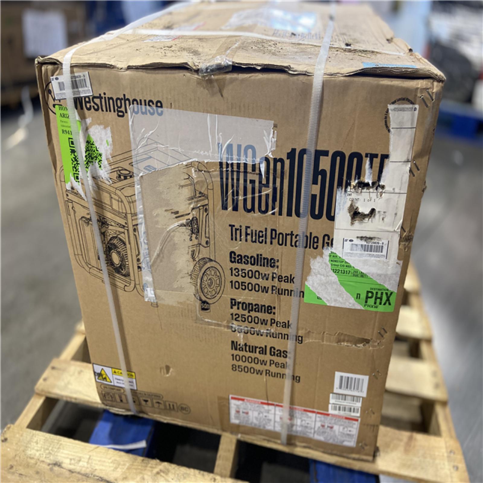 DALLAS LOCATION - Westinghouse 13,500/10,500-Watt Tri-Fuel Gas, Propane, Natural Gas Powered Portable Generator