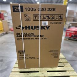 NEW! - Husky 30 Gal. 175 PSI Oil Lubed Belt Drive Portable Vertical Electric Air Compressor