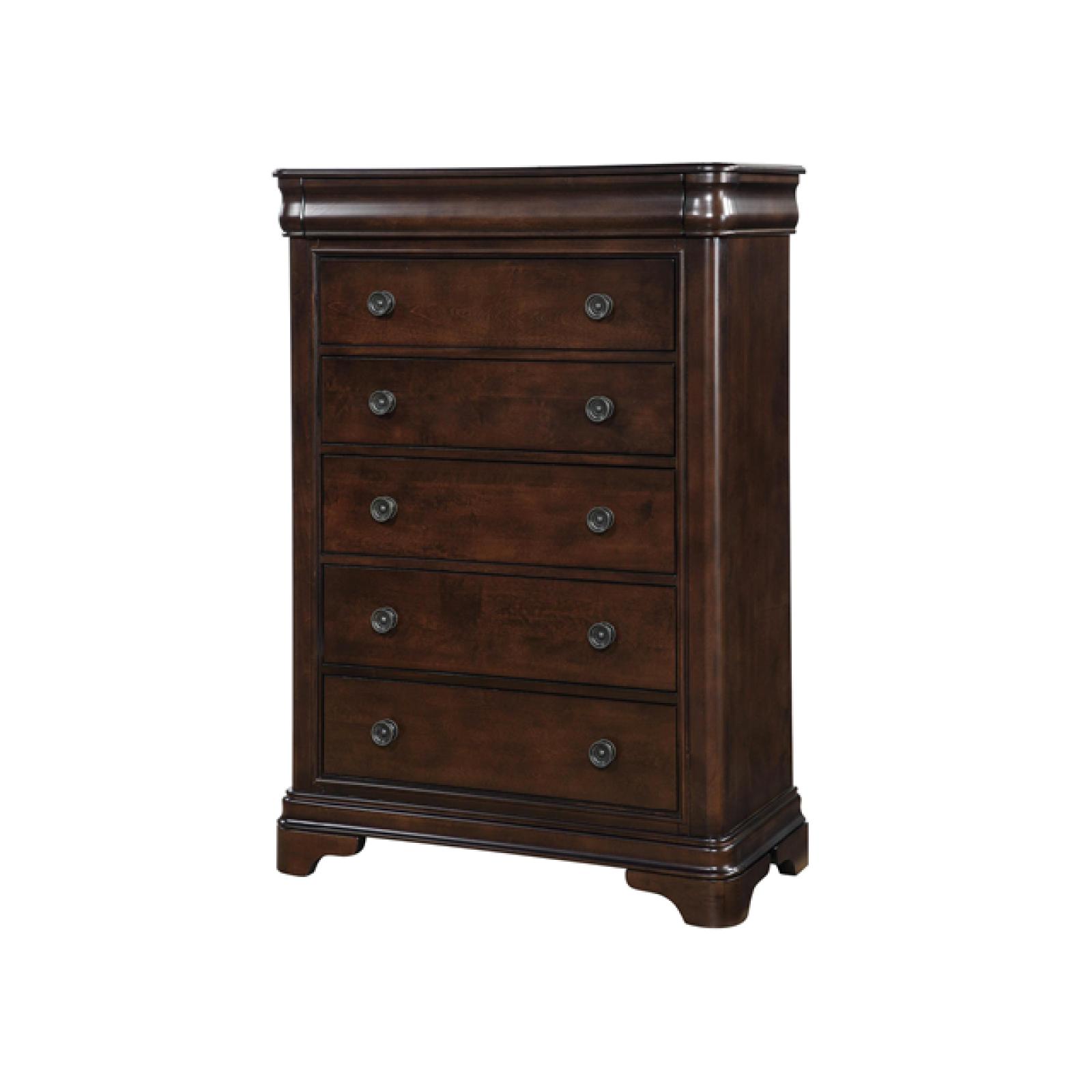 Phoenix NEW Conley 5-Drawer Cherry Chest of Drawers