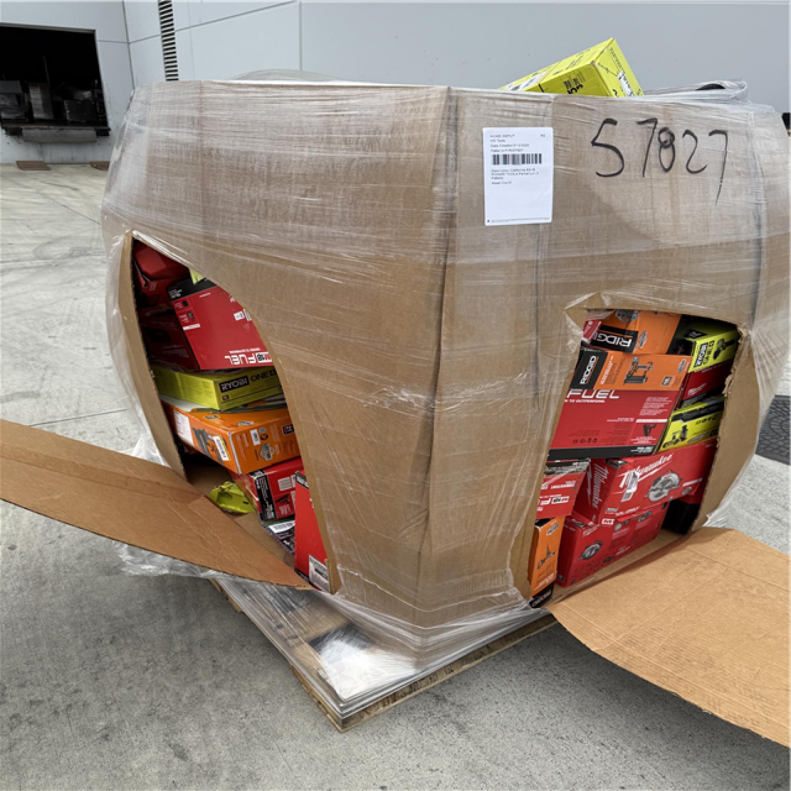 California AS-IS POWER TOOLS Partial Lot (3 Pallets) P-R057827