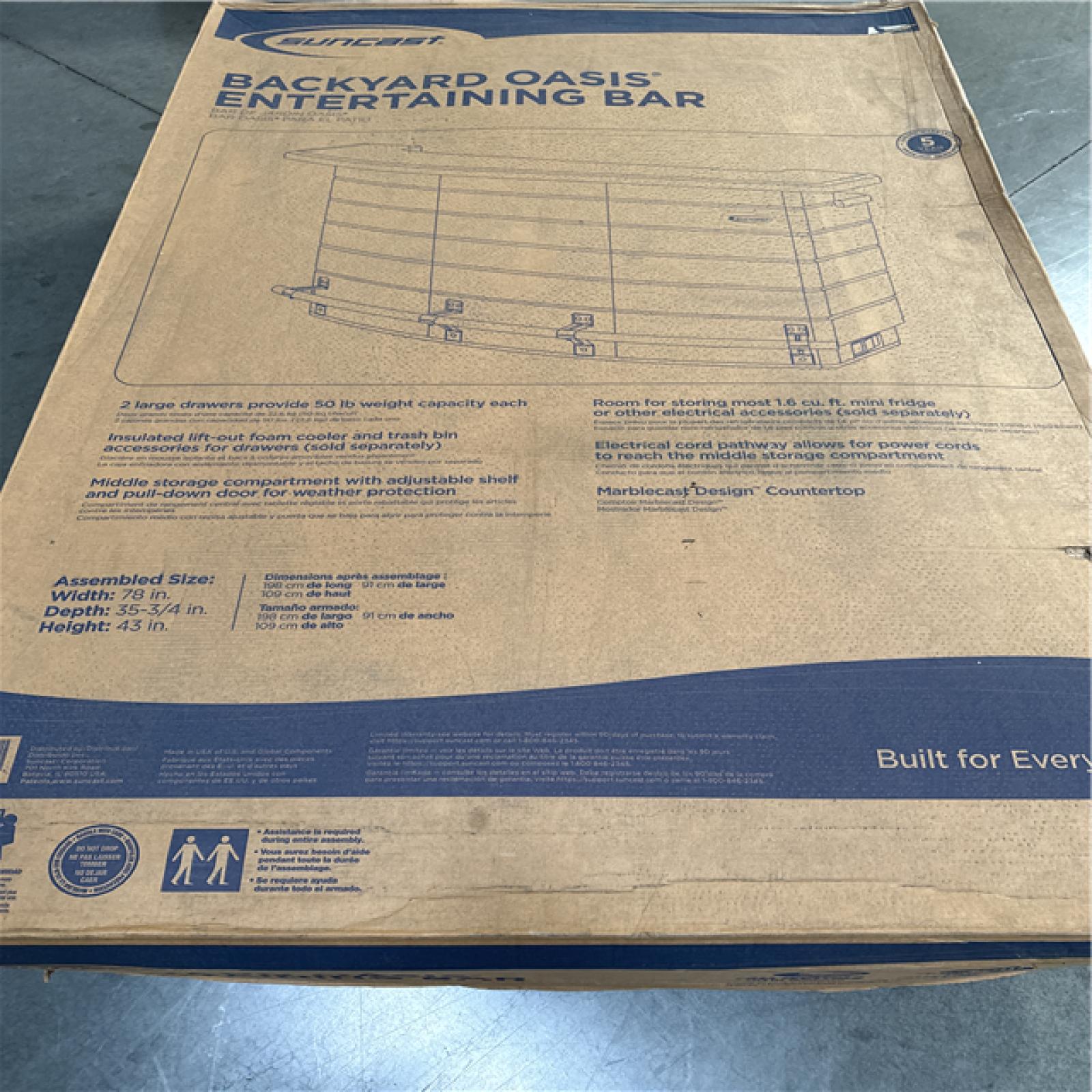 California AS-IS Suncast Backyard Oasis Entertraining Bar (Damaged Box)