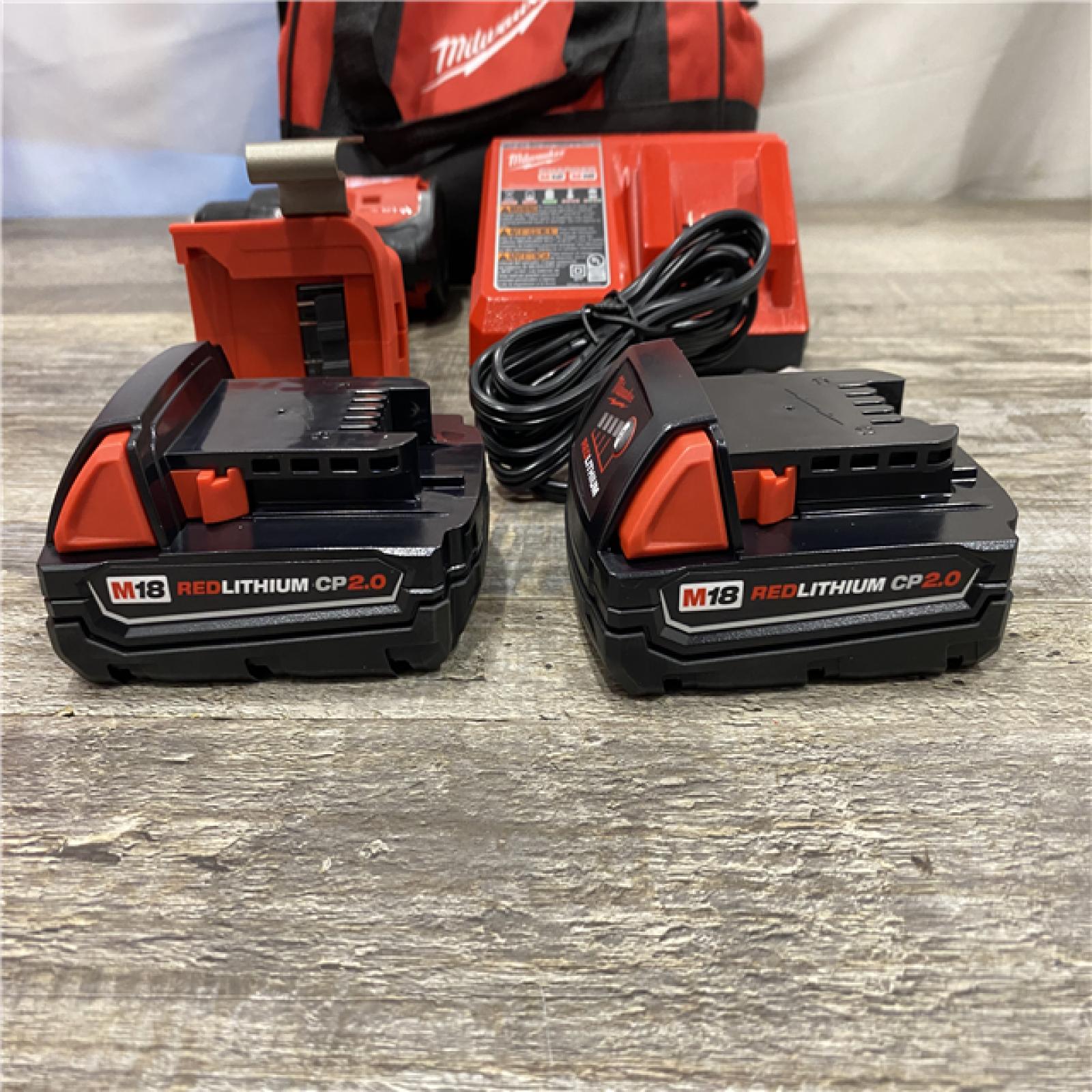 AS-IS Milwaukee 18V Lithium-Ion Brushless Cordless 1/2 in. Compact Drill/Driver Kit