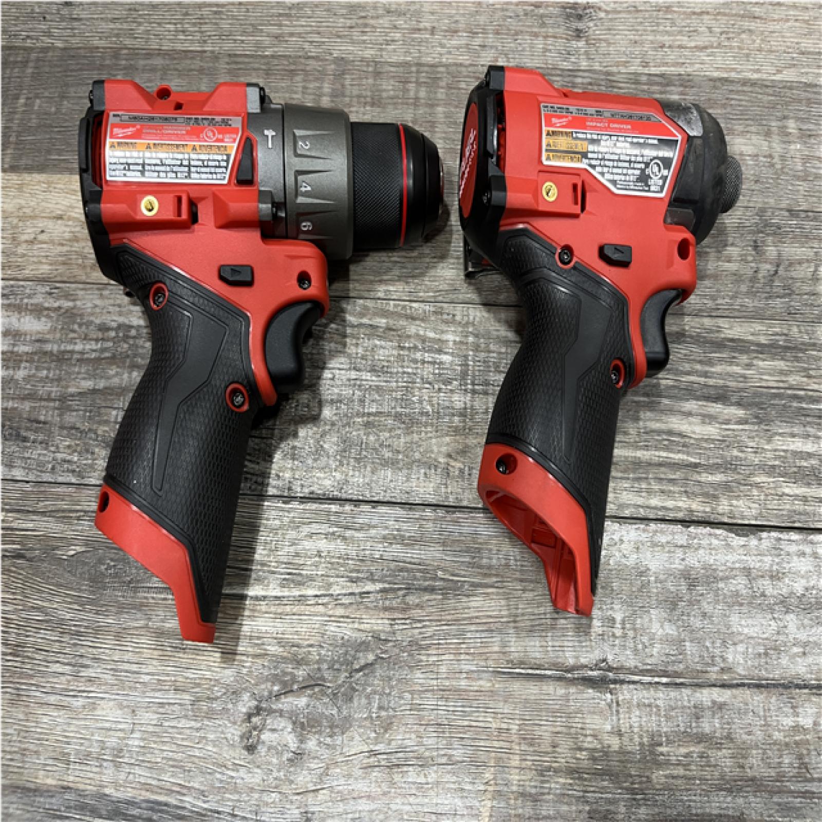 AS-IS Milwaukee FUEL 12-Volt Lithium-Ion Brushless Cordless Hammer Drill and Impact Driver Combo Kit