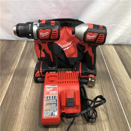 AS-IS Milwaukee 18V Lithium-Ion Cordless Drill Driver/Impact Driver Combo Kit