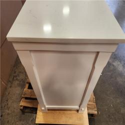 Phoenix AS-IS Home Decorators Collection Wellford 49 in. Single Sink Freestanding White Bath Vanity with White Engineered Stone Top (Assembled) (Damaged TOP)