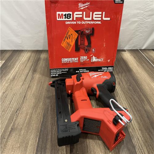 GOOD MILWAUKEE FUEL 18-Volt Lithium-Ion Brushless Cordless 18-Gauge 1/4 in. Narrow Crown Stapler (Tool-Only)