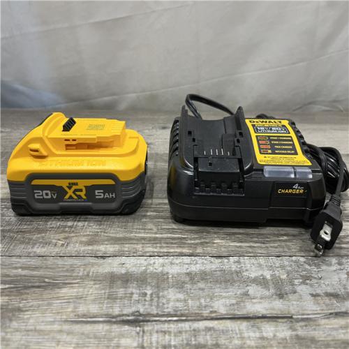 AS-IS DEWALT 20V MAX XR POWERSTACK Lithium-Ion Battery Starter Kit with 5.0Ah Battery and Charger