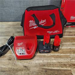 HOUSTON LOCATION - AS-IS Milwaukee FUEL 12-Volt Lithium-Ion Brushless Cordless Hammer Drill and Impact Driver Combo Kit