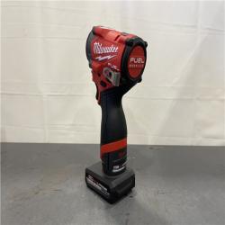 AS-IS - Milwaukee M12 FUEL 12V Li-Ion Brushless Cordless Stubby 3/8 in. Impact Wrench Kit