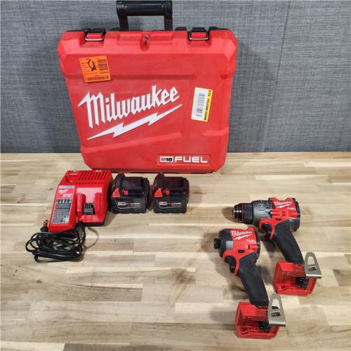 HOUSTON LOCATION - AS-IS MILWAUKEE M18 FUEL 18V Lithium-Ion Brushless Cordless Hammer Drill and Impact Driver Combo Kit (2-Tool) with 2 Batteries