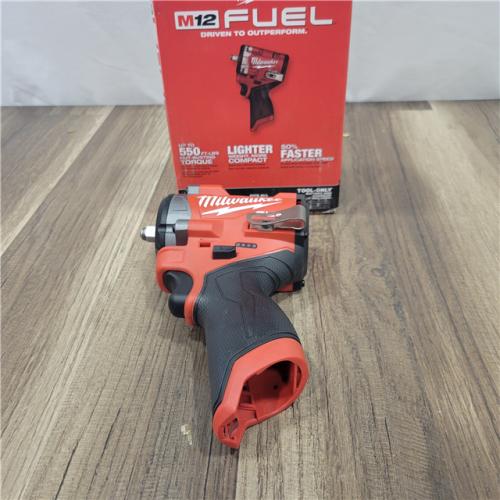 AS-IS Milwaukee M12 FUEL M12 3/8 in. Cordless Brushless High Torque Impact Wrench Tool Only