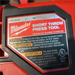 CALIFORNIA NEW MILWAUKEE M18 SHORT THROW PRESS TOOL KIT WITH PEX CRIMP JAWS