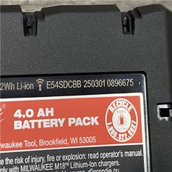 AS-IS Milwaukee 12/18V Lithium-Ion Cordless 3/8 in. Ratchet and 1/2 in. High Torque Impact Wrench with Friction Ring Combo Kit