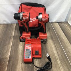 AS-IS Milwaukee M18 18V Lithium-Ion Brushless Cordless Compact Drill/Impact Combo Kit