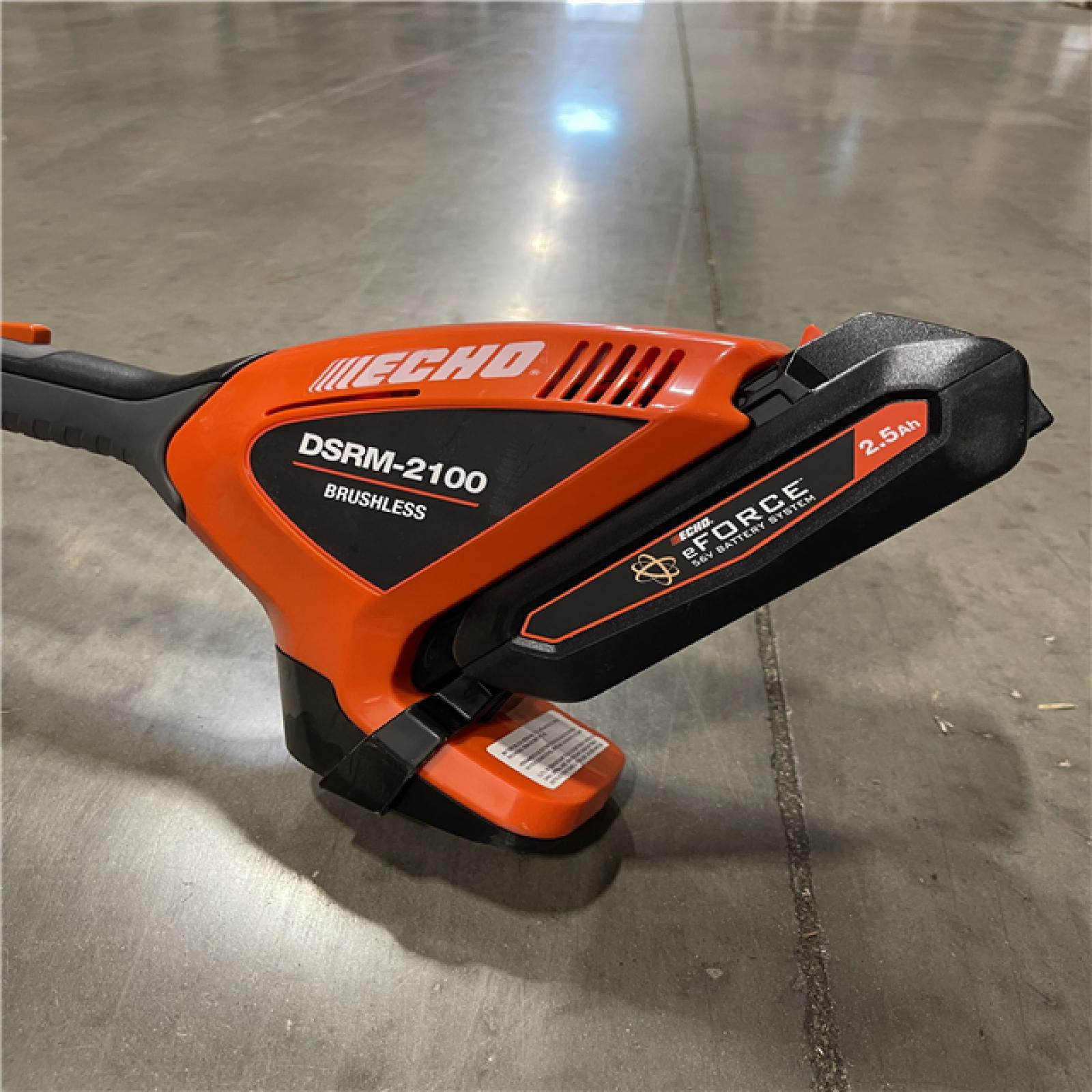 LIKE NEW!- ECHO 56V Brushless Cordless Battery Attachment Capable 16 in. String Trimmer w/ Speed-Feed Head and 2.5Ah Battery and Charger