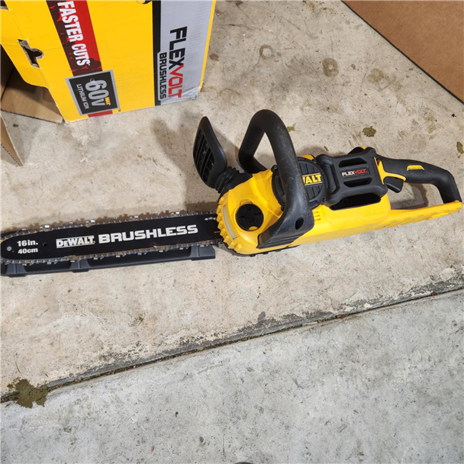 Houston location- AS-IS DEWALT DCCS670B 16in Chainsaw 60V MAX - Tool Only