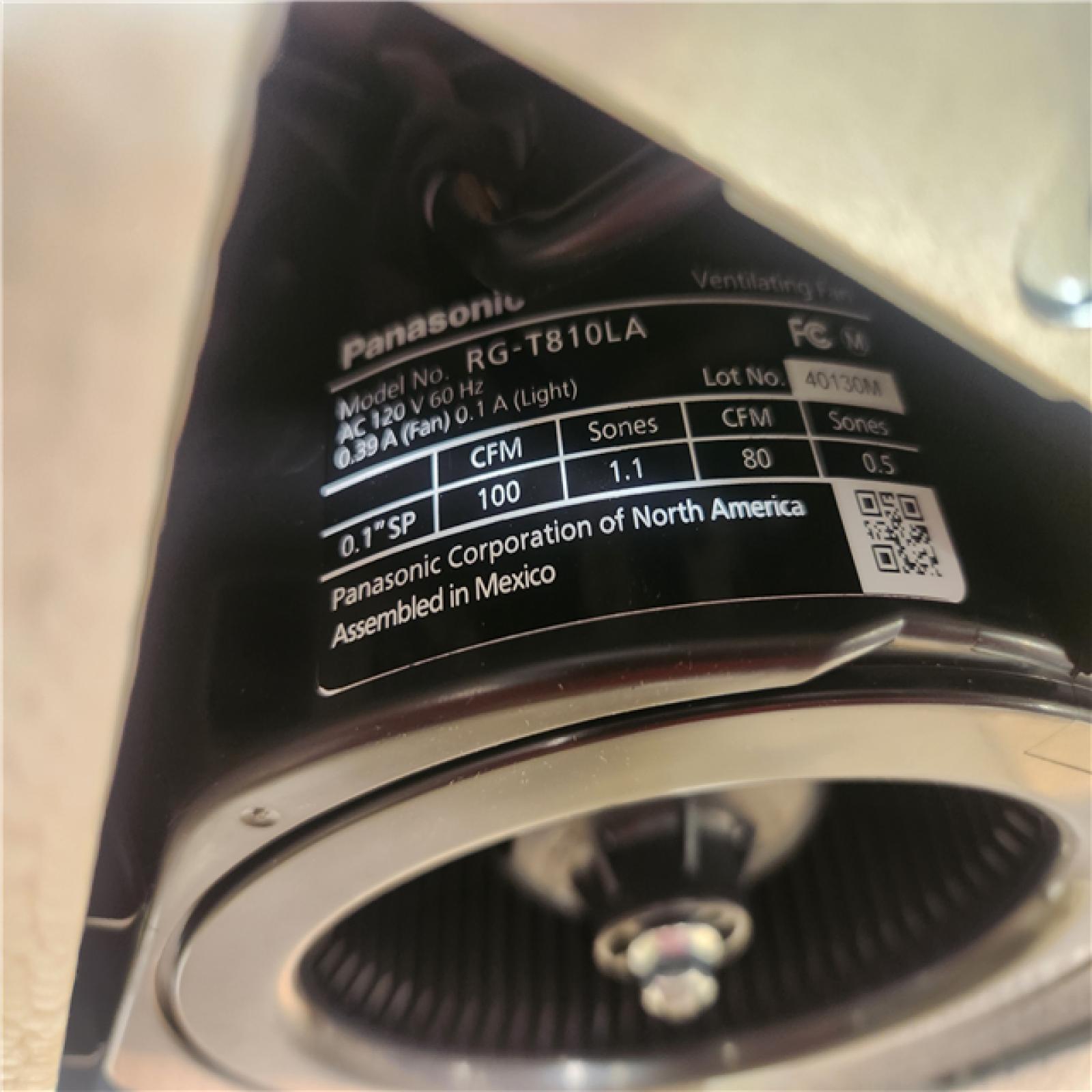 Phoenix Location NEW Panasonic WhisperThin DC LED Pick-A-Flow 80 -100 CFM Ceiling/Wall Bathroom Exhaust Fan, 3-3/8 in. Low Profile Housing