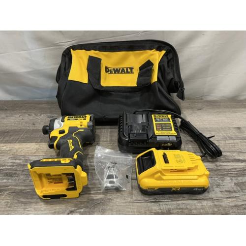 AS-IS DEWALT 20V MAX XR Lithium-Ion Brushless Cordless 3-Speed High Torque 1/4 in. Impact Driver Kit