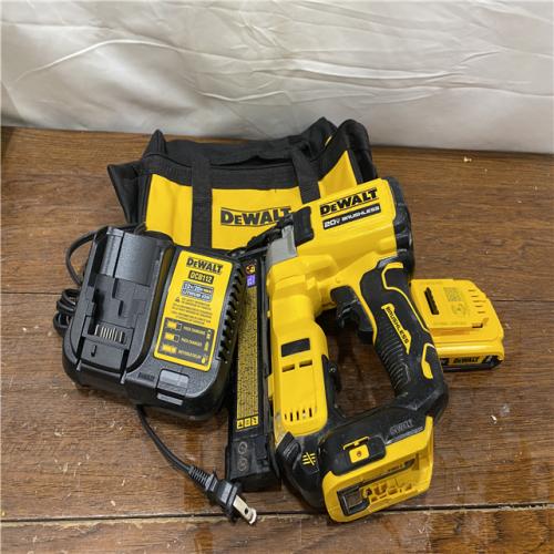 AS-IS DeWalt DCN623D1 20-Volt MAX Atomic Compact Cordless Pin Nailer Kit  Brushless Motor  23 Gauge  Battery - Quantity 1