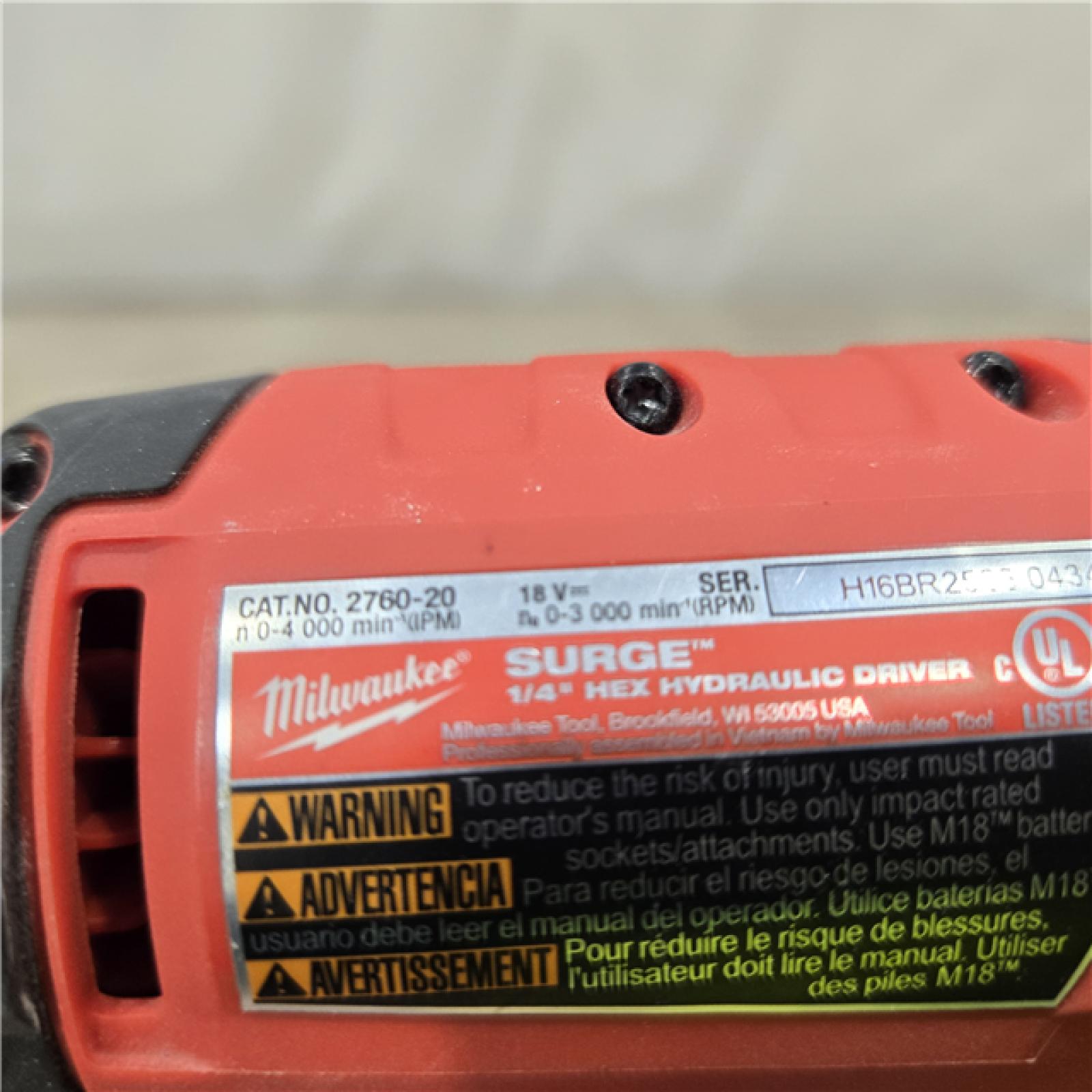 AS-IS Milwaukee 2760-20 - M18 Fuel Surge 18V Cordless Drill/Driver (Tool-Only)