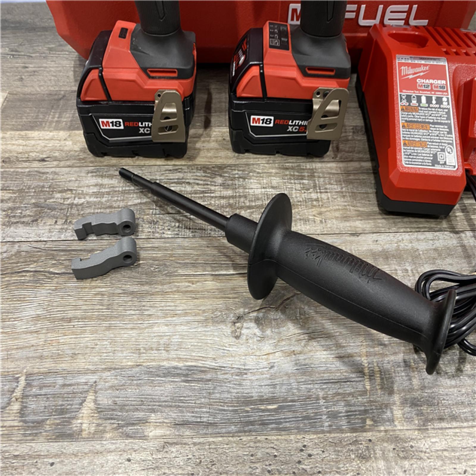 AS-IS Milwaukee FUEL 18V Lithium-Ion Brushless Cordless Hammer Drill and Impact Driver Combo Kit