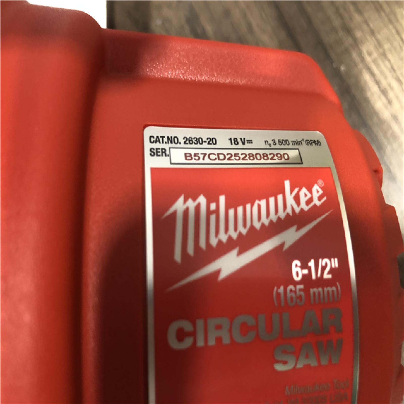 AS-IS Milwaukee 18V Lithium-Ion Cordless 6-1/2 in. Circular Saw (Tool-Only)