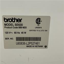 AS-IS Brother SE630 Sewing and Embroidery Machine