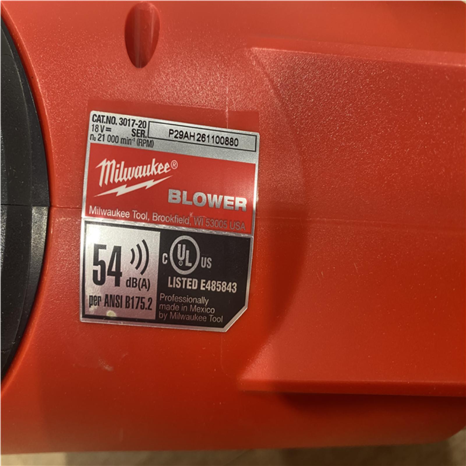 AS-IS  Milwaukee FUEL 120 MPH 500 CFM 18V Lithium-Ion Brushless Cordless Handheld Blower (Tool-Only)
