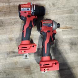 HOUSTON LOCATION - AS-IS Milwaukee M18 18V Lithium-Ion Brushless Cordless Compact Drill/Impact Combo Kit (2-Tool) W/(2) 2.0 Ah Batteries  Charger & Bag