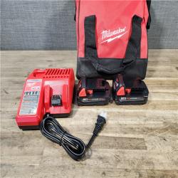 HOUSTON LOCATION - AS-IS Milwaukee M18 18V Lithium-Ion Brushless Cordless Compact Drill/Impact Combo Kit (2-Tool) W/(2) 2.0 Ah Batteries  Charger & Bag