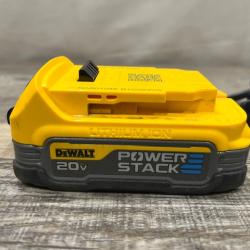 AS-IS DEWALT 20V MAX XR POWERSTACK Lithium-Ion Battery Starter Kit with 1.7Ah Battery and Charger