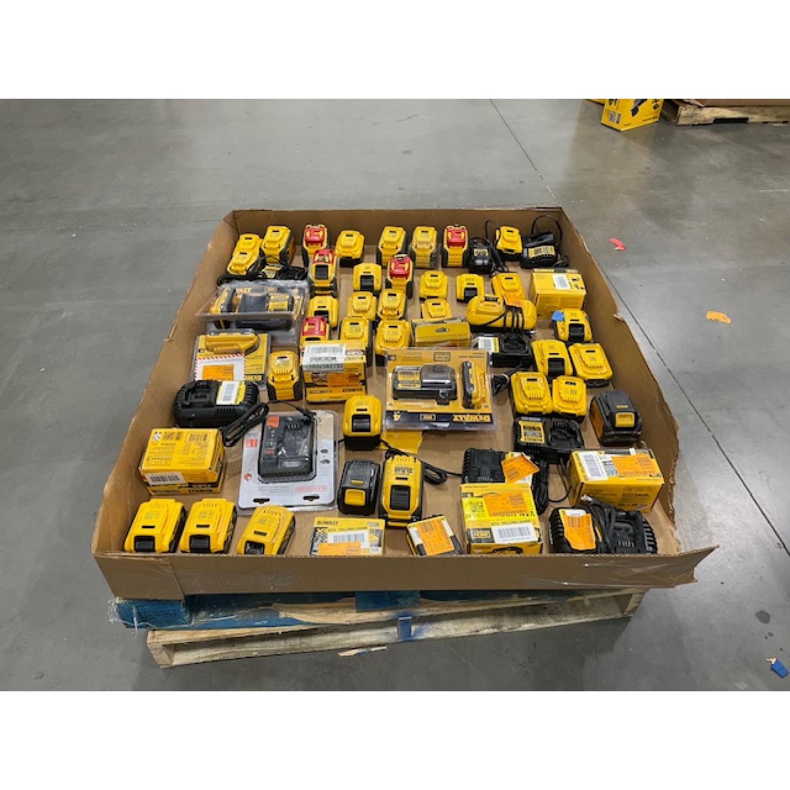 DALLAS LOCATION - AS-IS BATTERY AND CHARGERS PALLET
