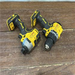 AS-IS Dewalt DCK225D2 20V MAX ATOMIC Brushless Compact Lithium-Ion 1/2 in. Cordless Drill Driver and 1/4 in. Impact Driver Combo Kit with 2 Batteries 2 Ah