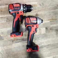 HOUSTON LOCATION - AS-IS Milwaukee 18V Cordless Brushed 2-Tool Drill/Driver and Impact Driver Kit
