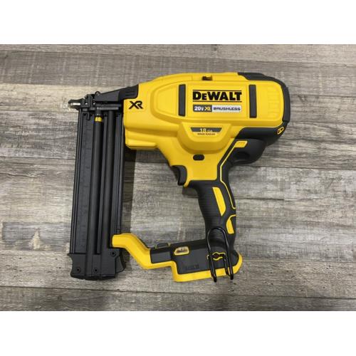 AS-IS DEWALT 20V MAX XR Lithium-Ion Electric Cordless 18-Gauge Brad Nailer (Tool Only)