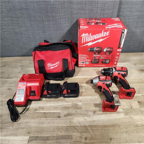 HOUSTON LOCATION - AS-IS Milwaukee 18V Cordless Brushed 2 Tool Drill/Driver and Impact Driver Kit