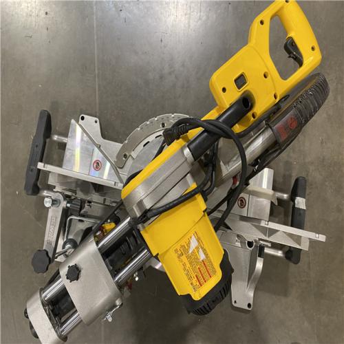 As-Is- DEWALT 15 Amp Corded 12 in. Double Bevel Sliding Compound Miter Saw