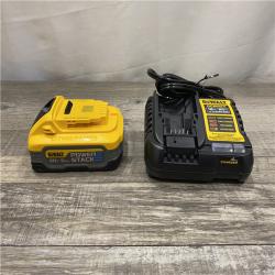 AS-IS DEWALT 20V MAX XR POWERSTACK Lithium-Ion Battery Starter Kit with 5.0Ah Battery and Charger