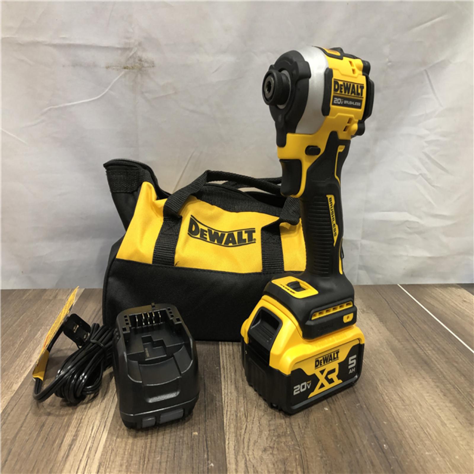 AS-IS DEWALT ATOMIC 20V MAX Lithium-Ion Cordless 1/4 in. Brushless Impact Driver Kit