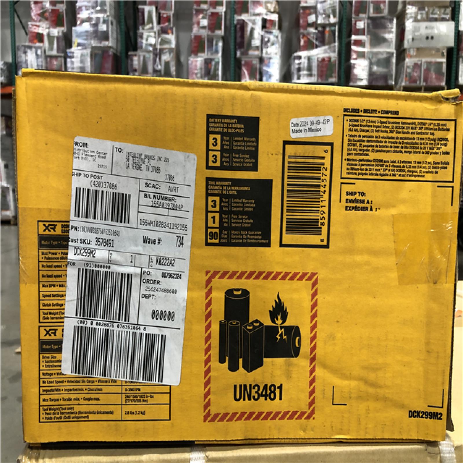 NEW! - DEWALT 20V MAX XR Cordless Brushless Hammer Drill/Impact 2 Tool Combo Kit with (2) 20V 4.0Ah Batteries and Charger